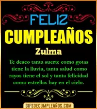 Frases de Cumpleaños Zulma